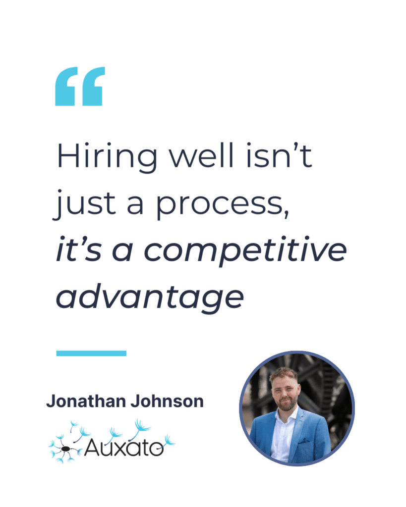 Hiring Well isn't Just a process - It's a competitive Advantage 1 Grey and Teal Simple Quote Saying Instagram Post 1